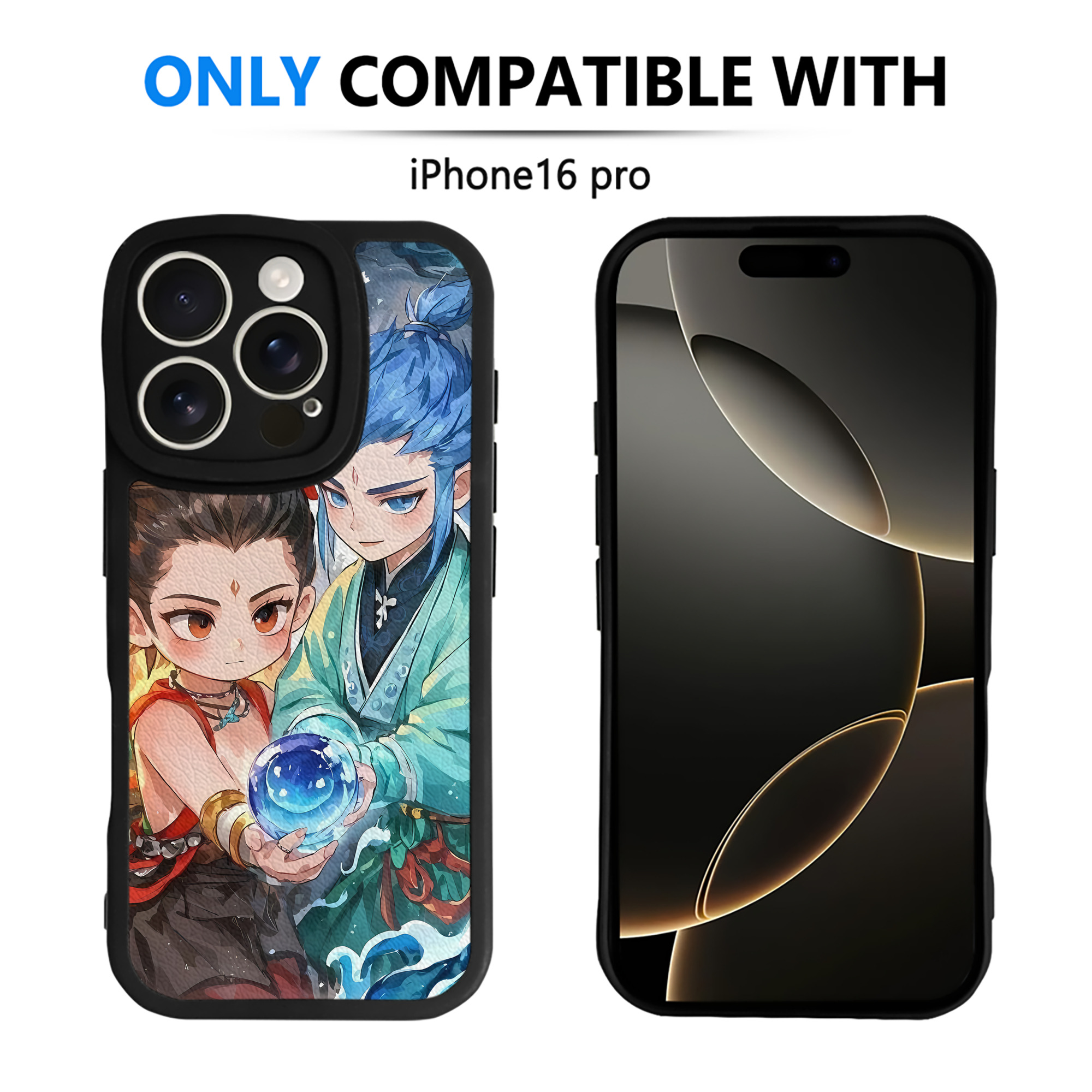 （画像用） Ne Zha 2 ナタ 魔童の大暴れ 【iPhone 16シリーズ対応】シリコンスマホケース（レザー調） 材質：シリコン